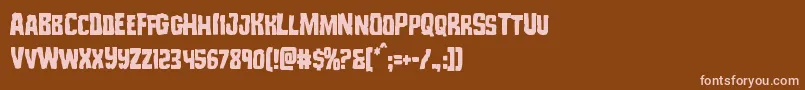 Monsterhuntercond Font – Pink Fonts on Brown Background