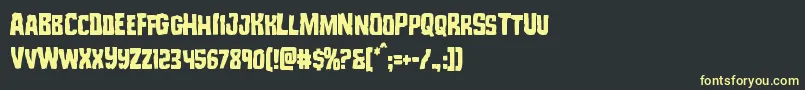 Monsterhuntercond Font – Yellow Fonts on Black Background