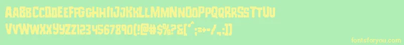 Monsterhuntercond Font – Yellow Fonts on Green Background