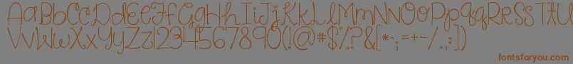 Kgsaysomething Font – Brown Fonts on Gray Background