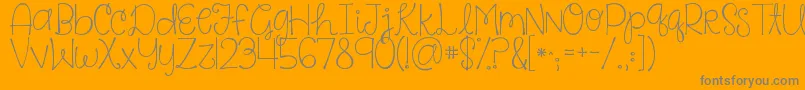 Kgsaysomething Font – Gray Fonts on Orange Background