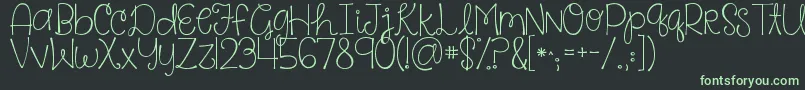 Kgsaysomething Font – Green Fonts on Black Background