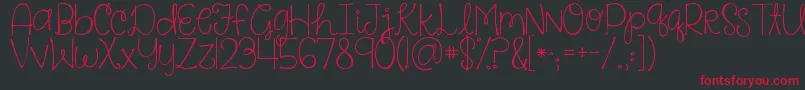 Kgsaysomething Font – Red Fonts on Black Background