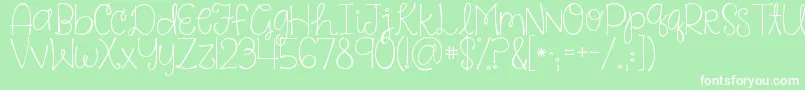 Kgsaysomething Font – White Fonts on Green Background