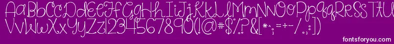 Kgsaysomething Font – White Fonts on Purple Background