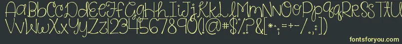 Kgsaysomething Font – Yellow Fonts on Black Background