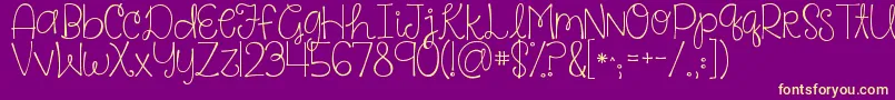 Kgsaysomething Font – Yellow Fonts on Purple Background