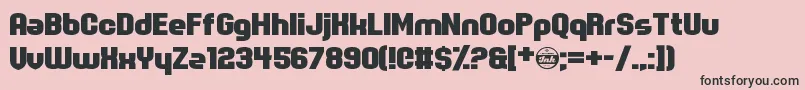 SpotMonkey-Schriftart – Schwarze Schriften auf rosa Hintergrund