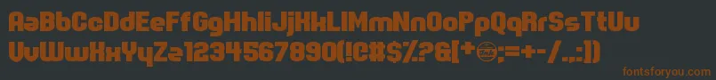 SpotMonkey-fontti – ruskeat fontit mustalla taustalla