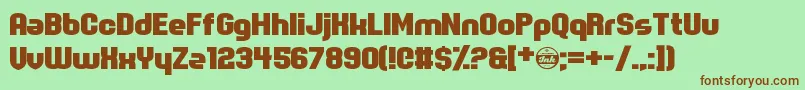 SpotMonkey-fontti – ruskeat fontit vihreällä taustalla