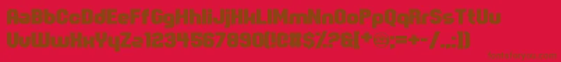 Czcionka SpotMonkey – brązowe czcionki na czerwonym tle