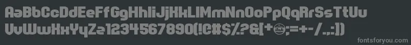 SpotMonkey-fontti – harmaat kirjasimet mustalla taustalla