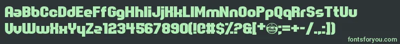 フォントSpotMonkey – 黒い背景に緑の文字