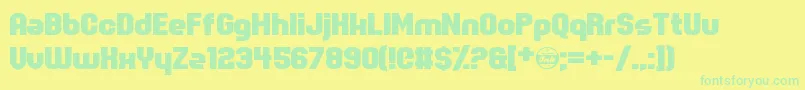Więcej informacji o czcionce SpotMonkey Czcionka SpotMonkey – zielone czcionki na żółtym tle