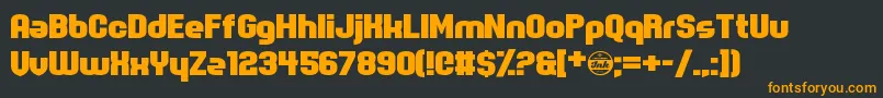 SpotMonkey Font – Orange Fonts on Black Background