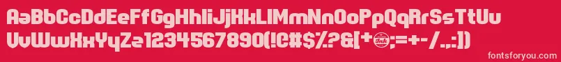 SpotMonkey Font – Pink Fonts on Red Background
