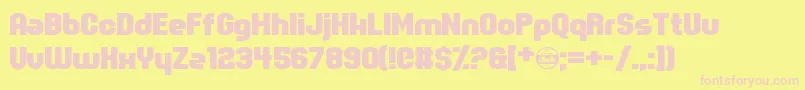 フォントSpotMonkey – ピンクのフォント、黄色の背景