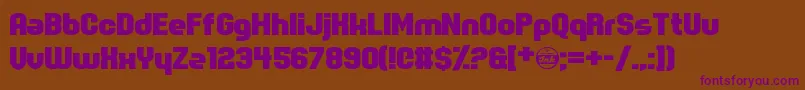 Шрифт SpotMonkey – фиолетовые шрифты на коричневом фоне