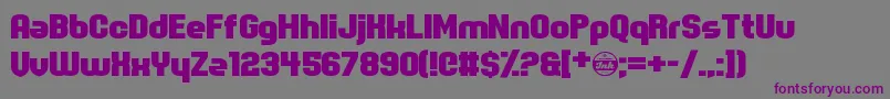 フォントSpotMonkey – 紫色のフォント、灰色の背景