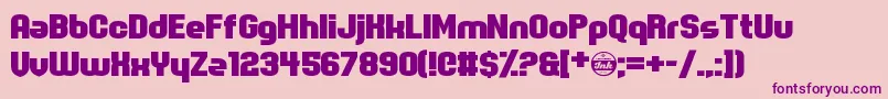 フォントSpotMonkey – ピンクの背景に紫のフォント
