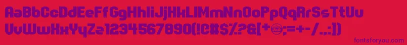 SpotMonkey-fontti – violetit fontit punaisella taustalla