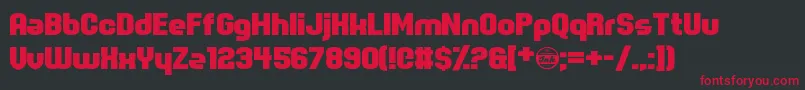 フォントSpotMonkey – 黒い背景に赤い文字