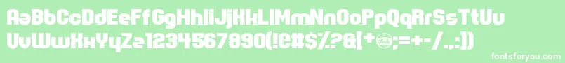 SpotMonkey-fontti – valkoiset fontit vihreällä taustalla