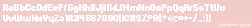 SpotMonkey Font – White Fonts on Pink Background