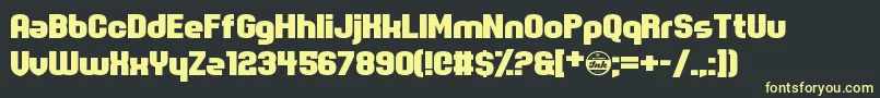 SpotMonkey-fontti – keltaiset fontit mustalla taustalla
