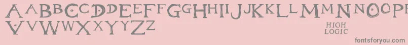 Inheritance Font – Gray Fonts on Pink Background