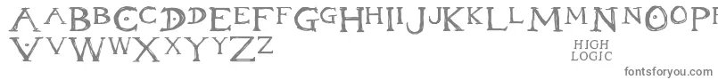 Inheritance-fontti – harmaat kirjasimet valkoisella taustalla