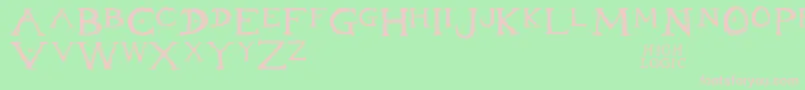 Inheritance Font – Pink Fonts on Green Background