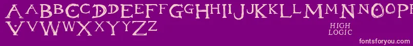 Inheritance Font – Pink Fonts on Purple Background