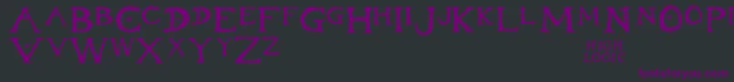 Inheritance Font – Purple Fonts on Black Background