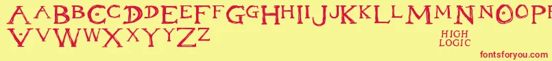 Inheritance Font – Red Fonts on Yellow Background
