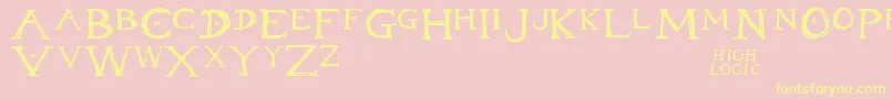 Inheritance Font – Yellow Fonts on Pink Background