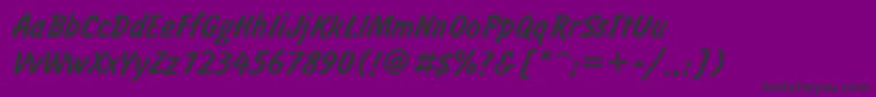 Czcionka Inform – czarne czcionki na fioletowym tle
