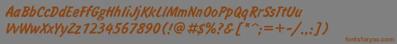 Inform Font – Brown Fonts on Gray Background