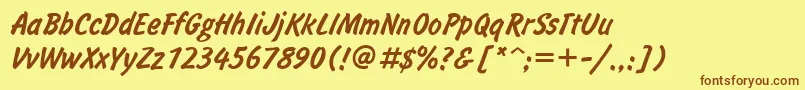 Inform Font – Brown Fonts on Yellow Background