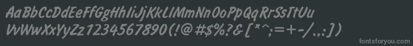 Inform Font – Gray Fonts on Black Background