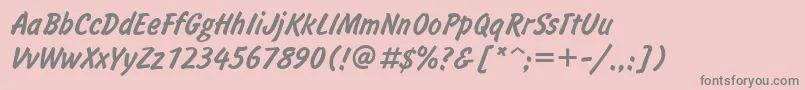 Inform Font – Gray Fonts on Pink Background