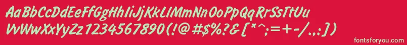Inform Font – Green Fonts on Red Background
