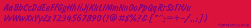 フォントInform – 赤い背景に紫のフォント