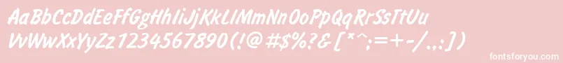 Inform Font – White Fonts on Pink Background