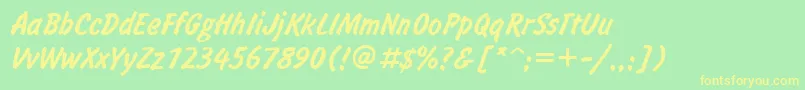 Inform Font – Yellow Fonts on Green Background