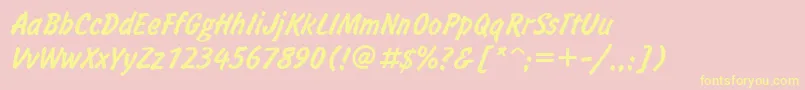 Inform Font – Yellow Fonts on Pink Background