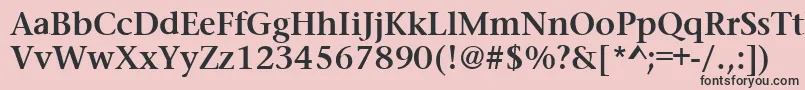 PrudentialBold-fontti – mustat fontit vaaleanpunaisella taustalla