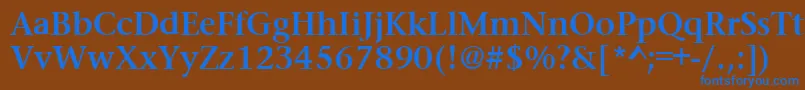PrudentialBold Font – Blue Fonts on Brown Background