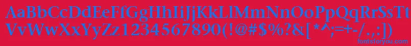 PrudentialBold Font – Blue Fonts on Red Background