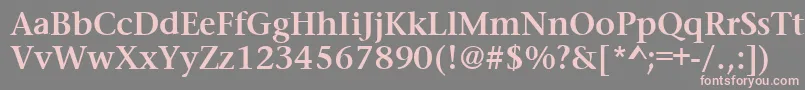 フォントPrudentialBold – 灰色の背景にピンクのフォント